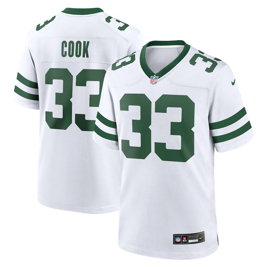 Men New York Jets #33 Dalvin Cook Nike White Legacy Player NFL Jersey->->NFL Jersey